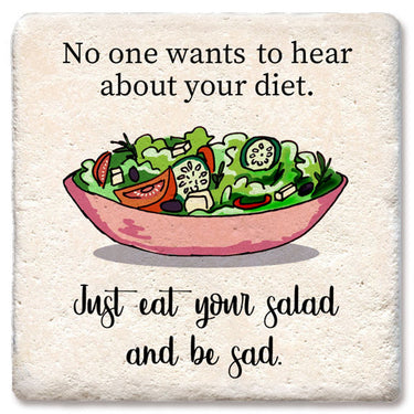 Dessous de verre – Mange ta salade, sois triste